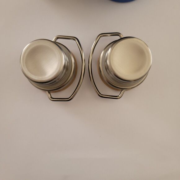 4OCEAN Insulated Blue & White Stainless Steel Reusable Water Bottles Set Of 2 - Picture 8 of 13